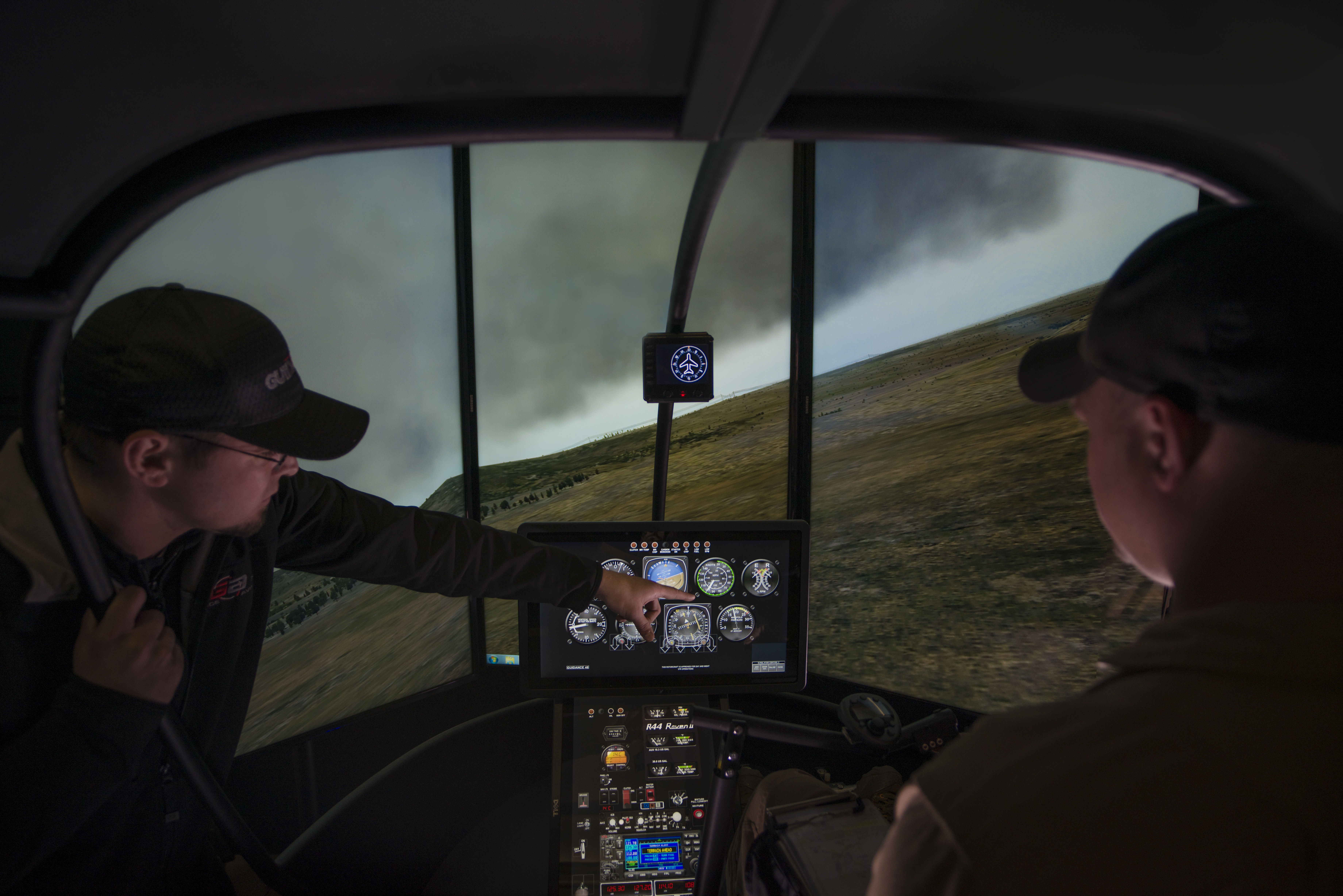 X-Copter in use helicopter flight simulation