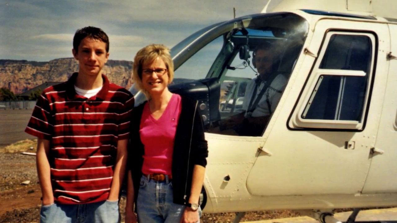 Young Guidance Aviation graduate Judd Rolfes and his Mother.